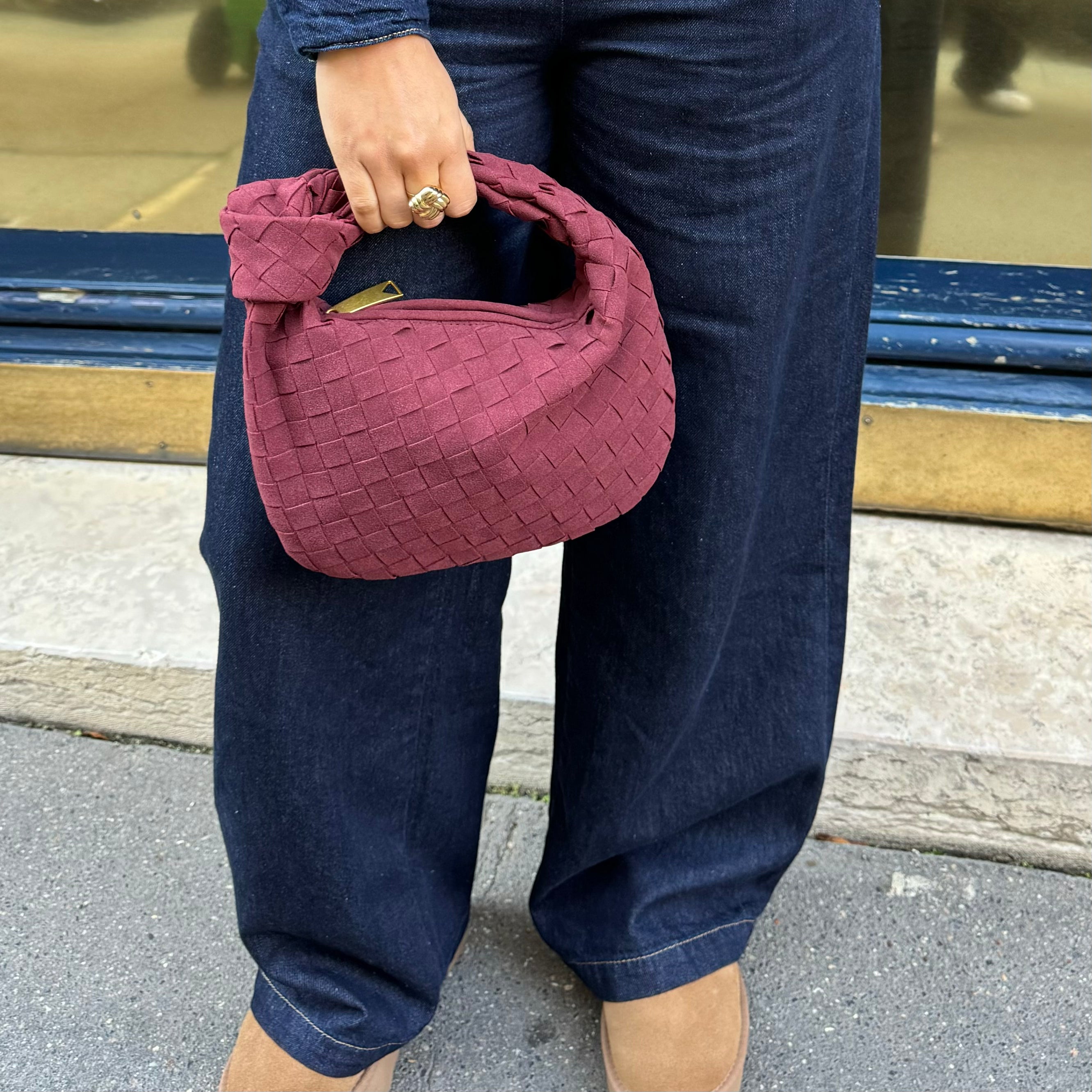 Le sac Velvet bordeaux