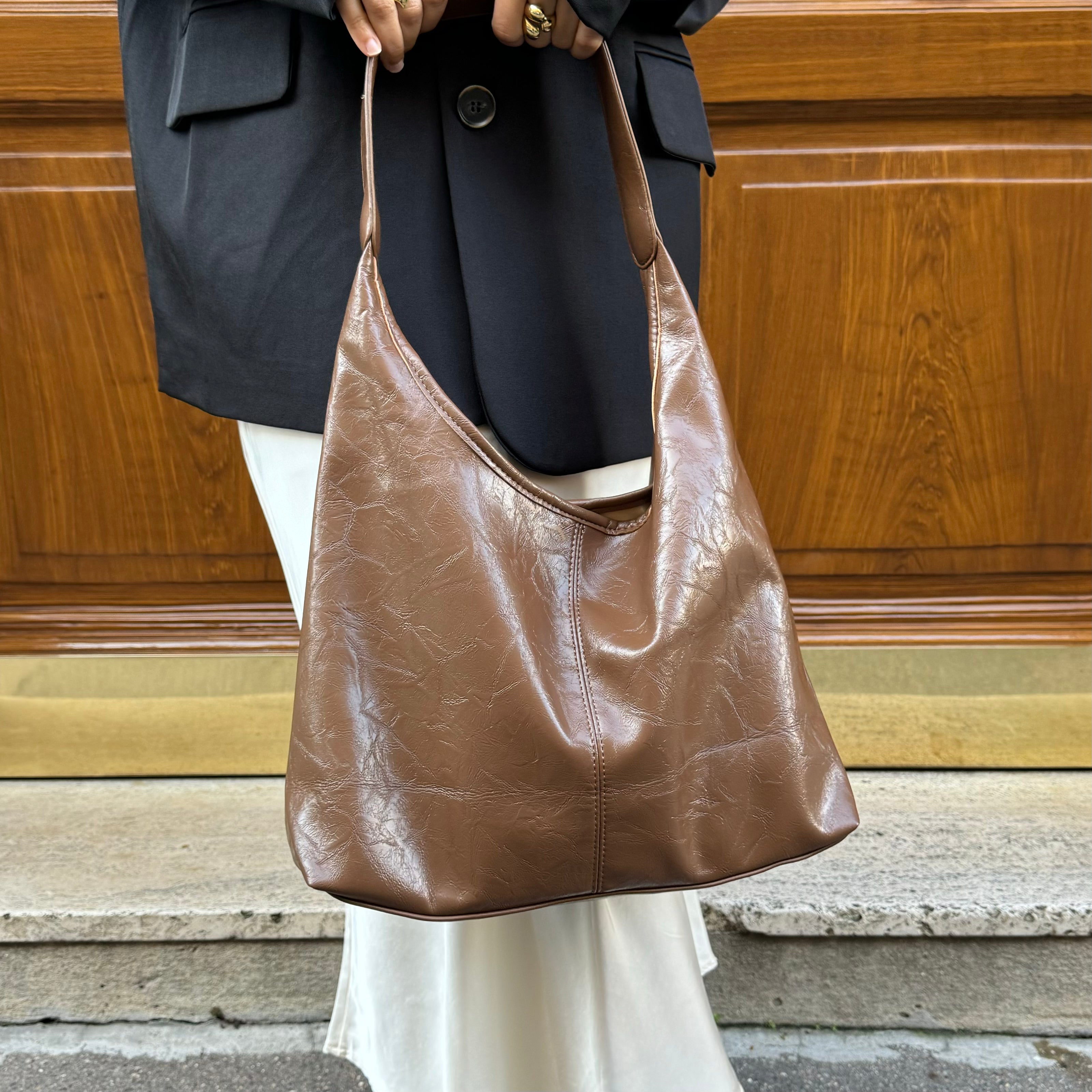 The brown Halo bag