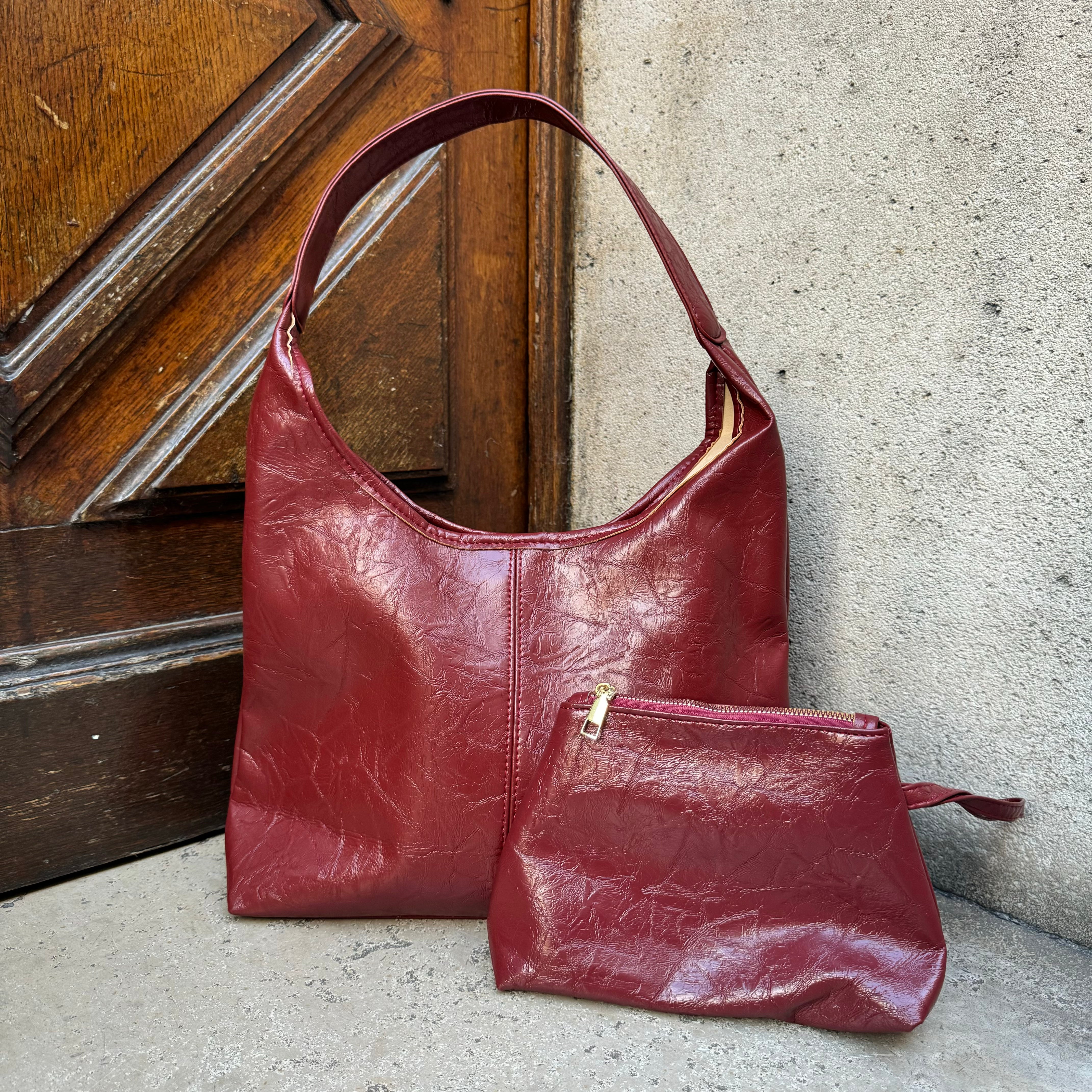 The Halo burgundy bag