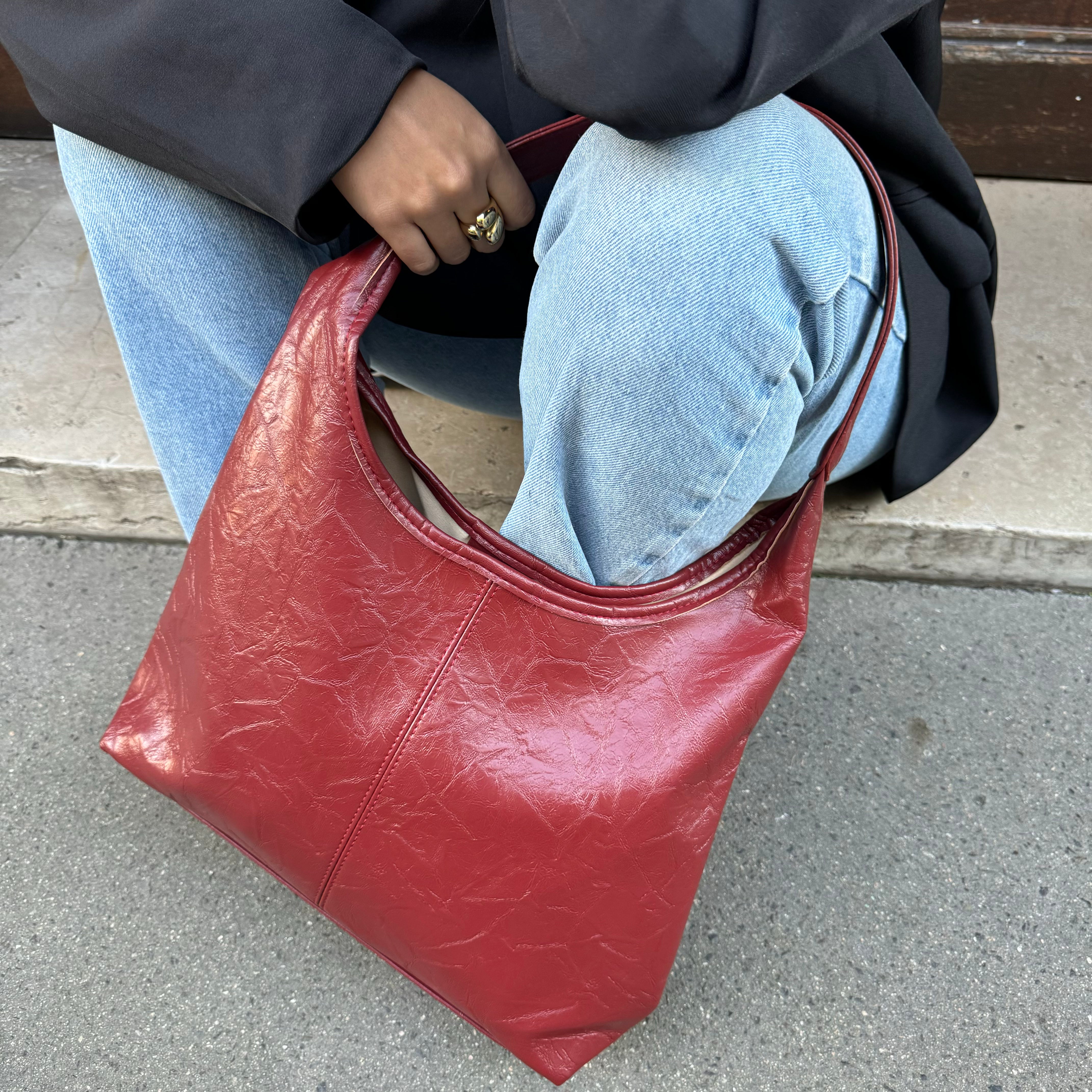 The Halo burgundy bag