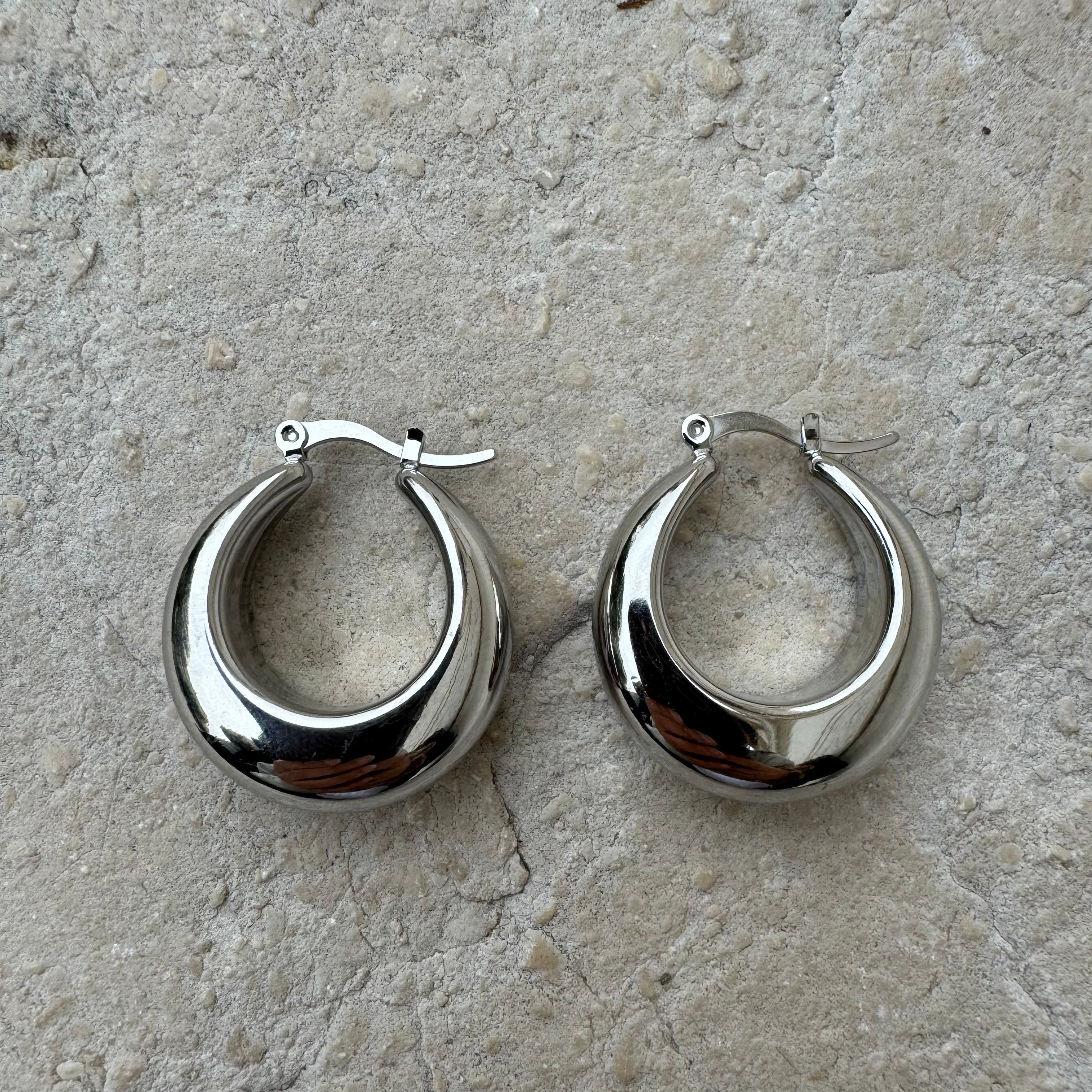 Raina silver earrings