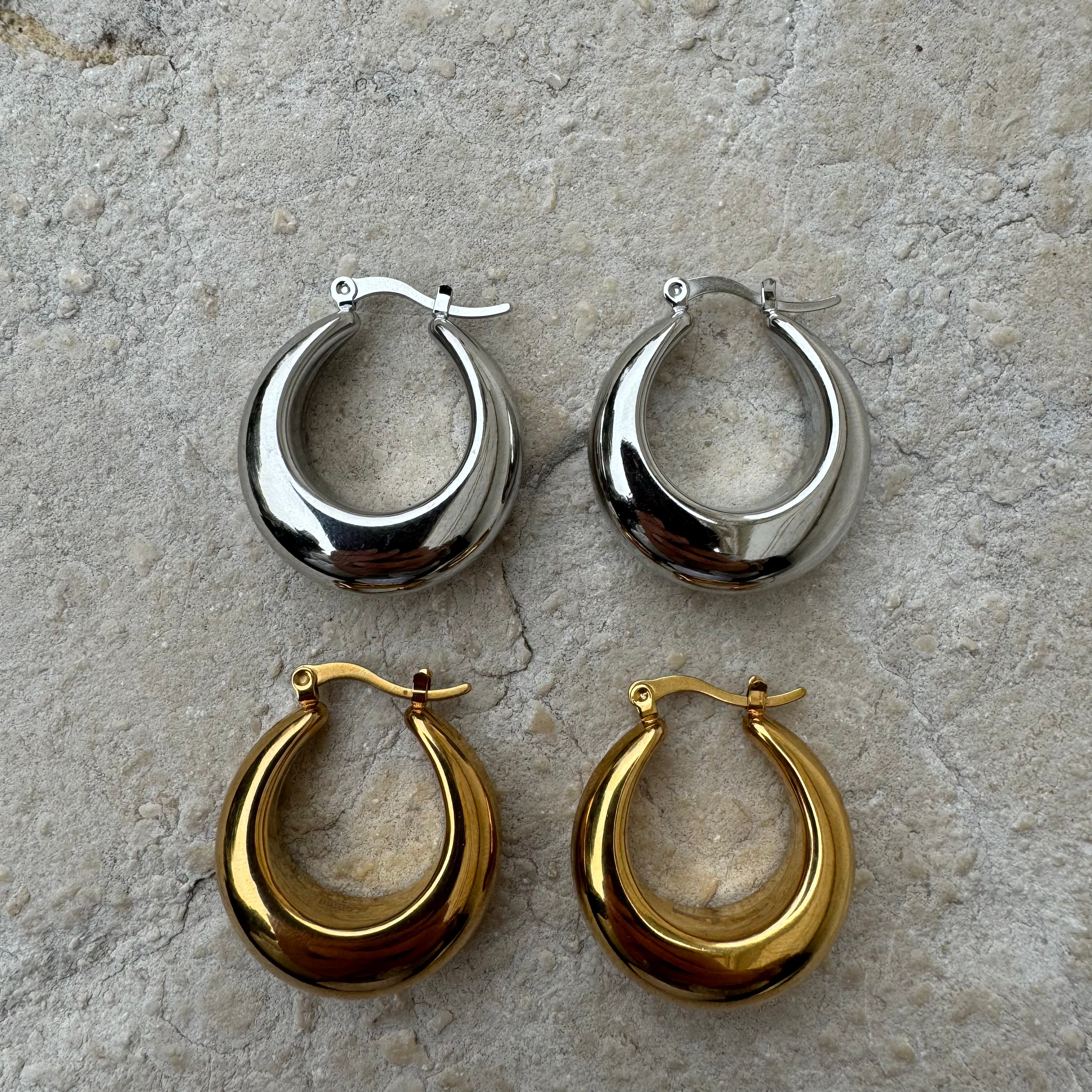 Raina silver earrings