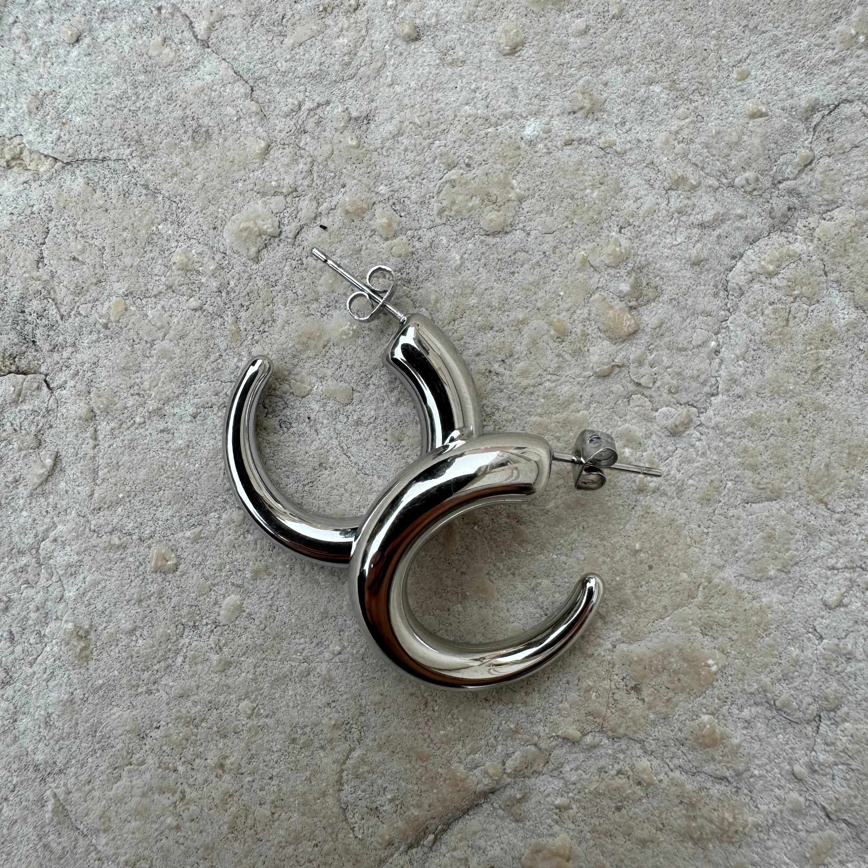 Luna silver earrings